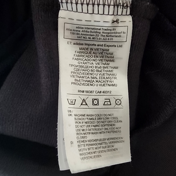 Adidas Originals Pink & Black Floral Embossed Zip Track Jacket Women Size Large - Picture 6 of 7